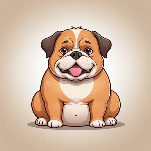 Prompt: Cute pudgy dog cartoon
