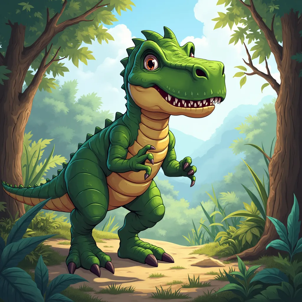 Prompt: create a book for boys 6 to 8 named demitris adventures with dinosaurs 