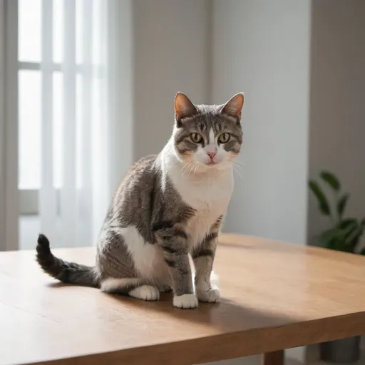 Prompt: A cat on the table