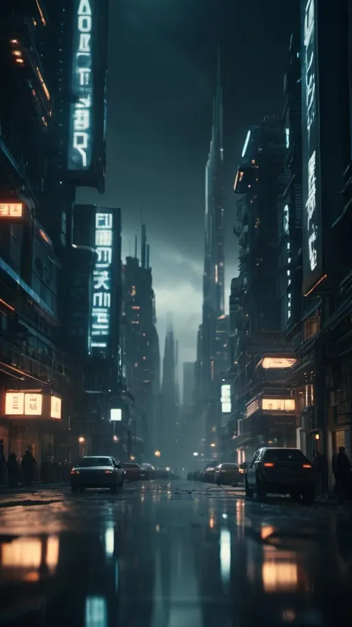 Prompt: cinematic film still, a city, a dystopian future, year 3000, sci fi, amazing details, dark atmosphere, shallow depth of field, vignette, highly detailed, high budget, bokeh, cinemascope, moody, epic, gorgeous, film