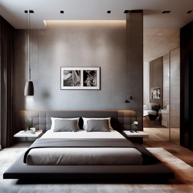 Prompt: Bed with contemporary design