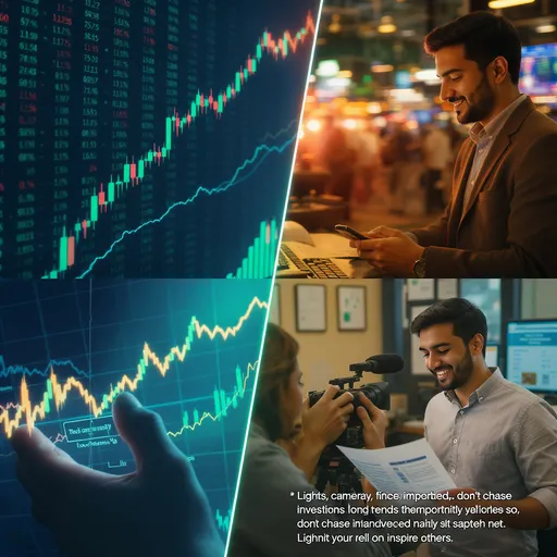 Prompt: Narration Script (Duration: ~90 seconds)
Tone: Energetic, fact-driven, motivational
Style: Dhruv Rathee meets finance explainer

[Opening – Hook  0:00–0:10]
🎥 Visual: Fast-paced montage of stock tickers, bustling trading floors, and a young investor checking their phone
🎙️ Voiceover:
"Stock market? Risky gamble or smart wealth engine? Let’s break the myth."

[Segment 1 – Reality Check  0:10–0:30]
🎥 Visual: Graph showing Nifty 50 growth over 10 years, SIP inflows rising
🎙️ Voiceover:
"India’s stock market has grown over 150% in the last decade. SIPs in mutual funds? ₹20,000 crore monthly. That’s not luck—it’s compounding."

[Segment 2 – Myth Busting  0:30–0:50]
🎥 Visual: Split screen: one side shows panic-selling, other shows calm long-term investor
🎙️ Voiceover:
"Yes, markets fluctuate. But long-term investors who stay invested beat inflation, taxes, and even fixed deposits."

[Segment 3 – Actionable Insight  0:50–1:10]
🎥 Visual: Young professional automating SIPs, reading prospectus
🎙️ Voiceover:
"Start small. Automate SIPs. Diversify. And most importantly—don’t chase trends, chase time."

[Closing – Call to Action  1:10–1:30]
🎥 Visual: Person filming their reel with a camera, smiling
🎙️ Voiceover:
"Lights, camera, finance! Your wealth story starts now. Submit your reel and inspire others."