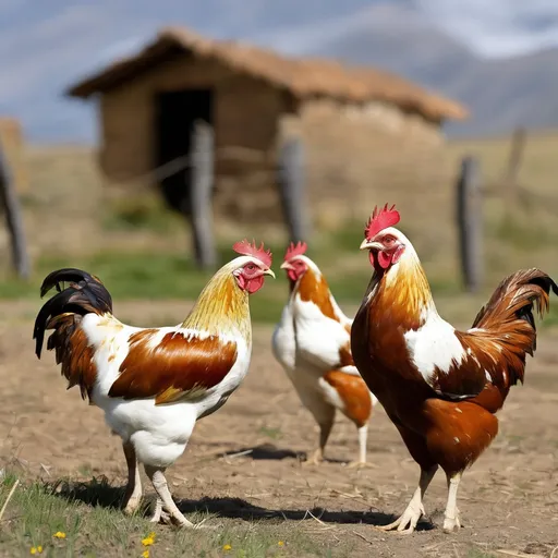 Prompt: Gallinas ponedoras en un galpon automatizado