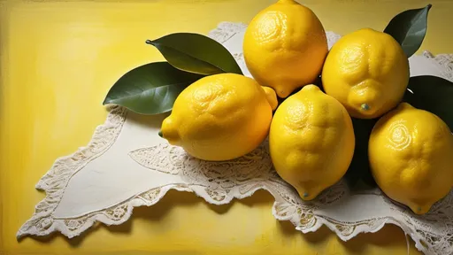 Prompt: (lemon symbolism), (mature dreams), (poignant imagery), warm, dreamlike atmosphere, contrasting light and shadow, rich textures, abstract background blending hues of yellow and soft pastels, bittersweet emotions, intricate details of lemons in various states, ethereal glow suggesting transition and transformation, (highly artistic), surreal composition, ultra-detailed, atmospheric scene capturing the essence of dreams and reality.