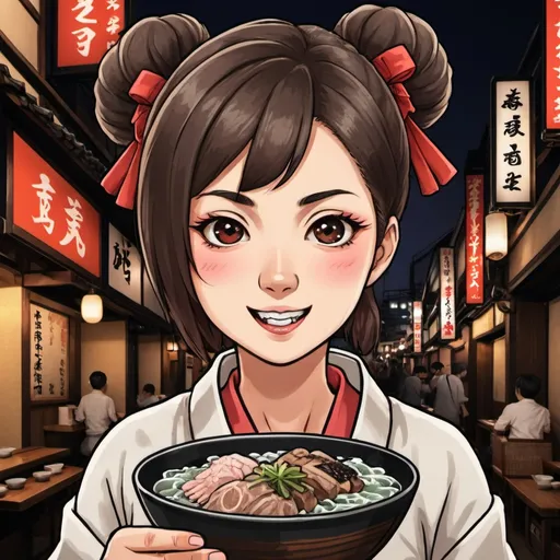 Prompt: icon for a crazy international izakaya