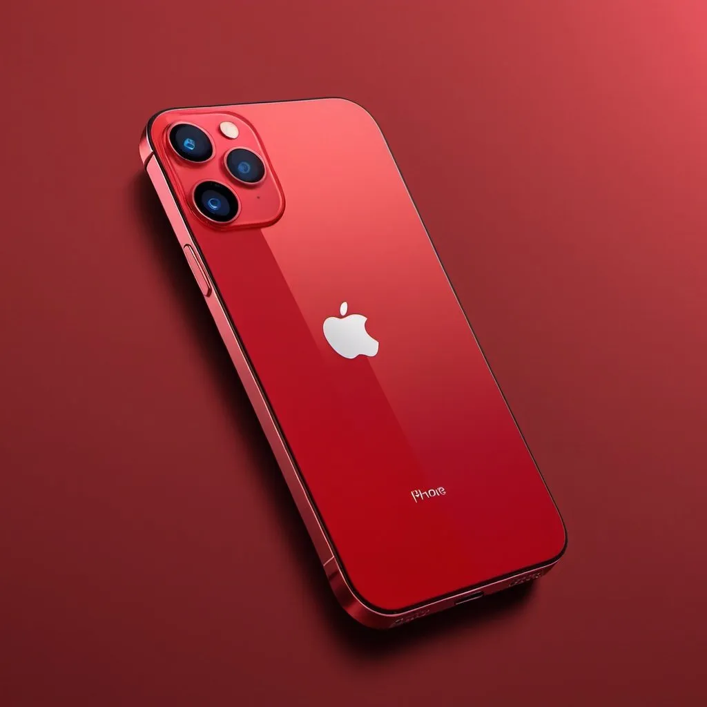 Prompt: iphone 15, color is red 