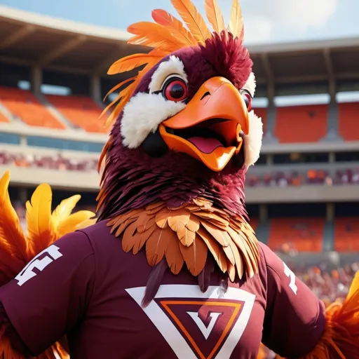 Prompt: Virginia tech hokie bird