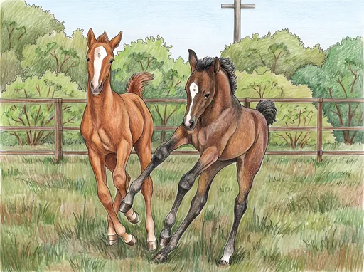 Prompt: Color this image, colored pencil style