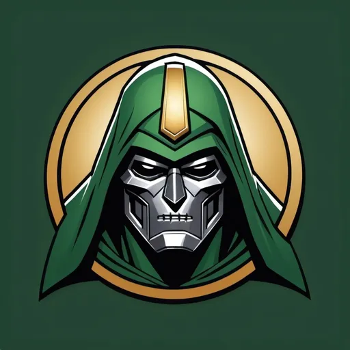 Prompt: Doctor Doom football logo, sharp