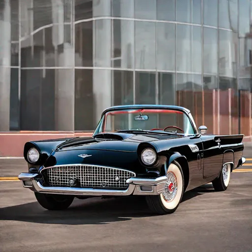 Prompt: 1957 Ford Thunderbird. Detailed, 4k
