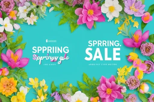 Prompt: Create a poster for "Spring Sale" for Home & garden tools. Make the background look like a vibrant valley in the spring.  It should contain the title "Spring Cleaning Sale".