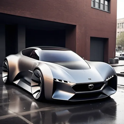 Prompt: a concept car with a raised manly body