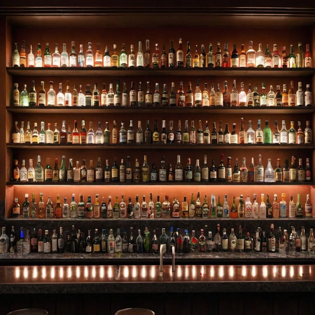 Prompt: bar with lots of bottles
