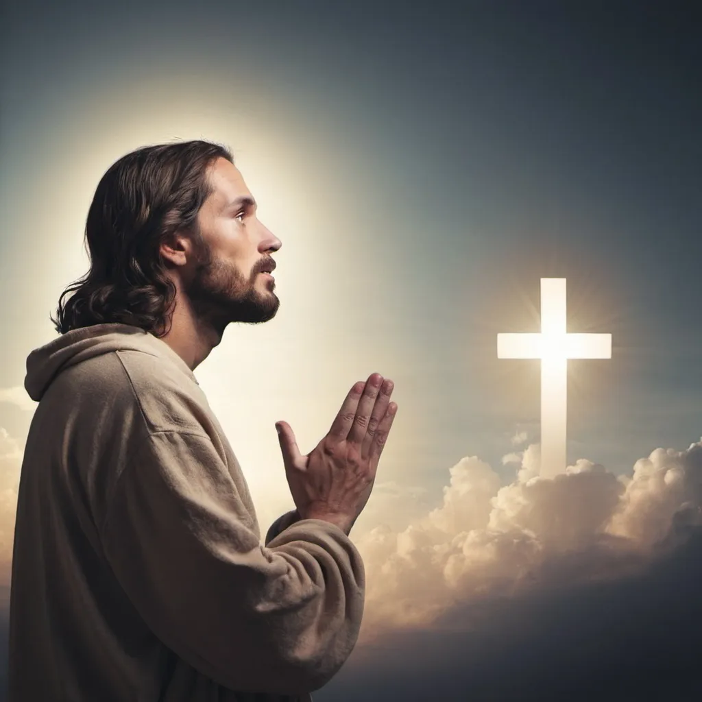 Prompt: A person thinking whether to believe in Jesus