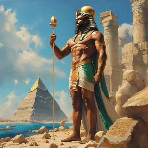 Prompt: Egypt,atlantis book , god emerald tablet