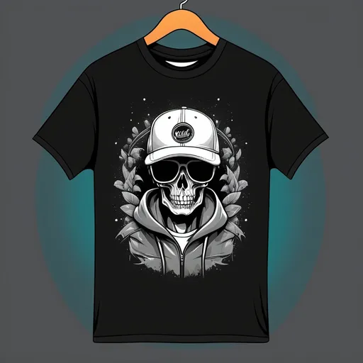 Prompt: streetwear t-shirt design, vector, print on demand, POD, clean background