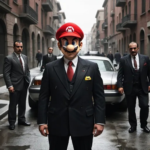 Prompt: Super Mario in the Mafia