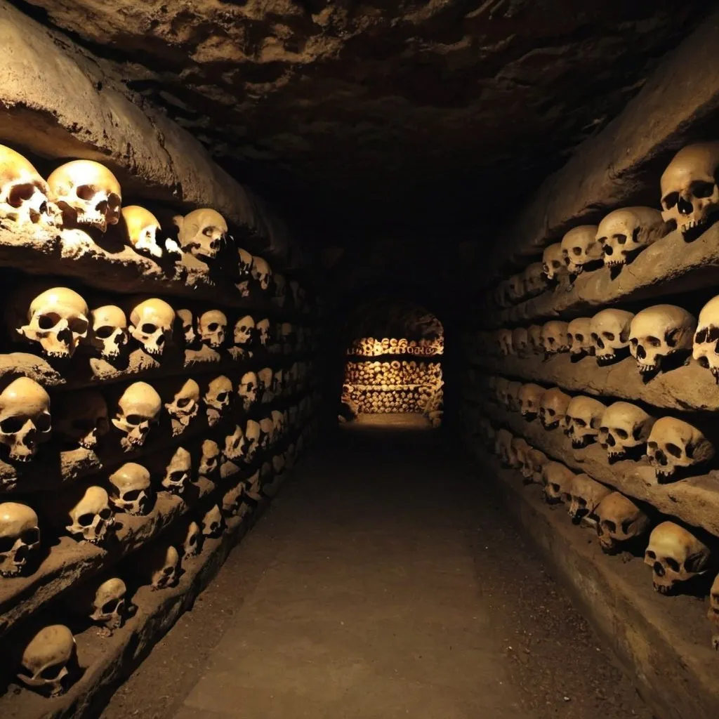 Prompt: catacombs