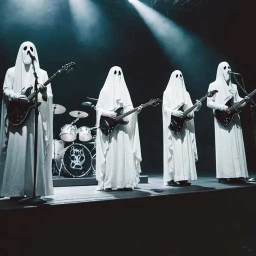 Prompt: ghost band on stage