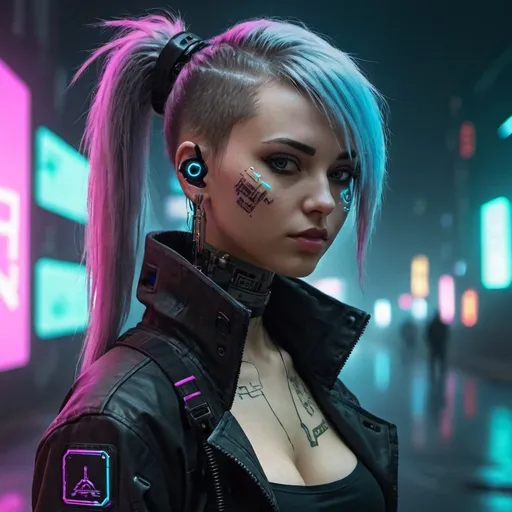 Prompt: Cyberpunk girl