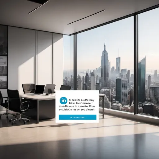 Prompt: Professional LinkedIn post with STG Labs hiring message, modern office backdrop, high quality, polished, professional, bright, technology, sleek design, detailed, modern, vibrant, corporate vibe, spacious, clean, elegant, cityscape view, natural lighting