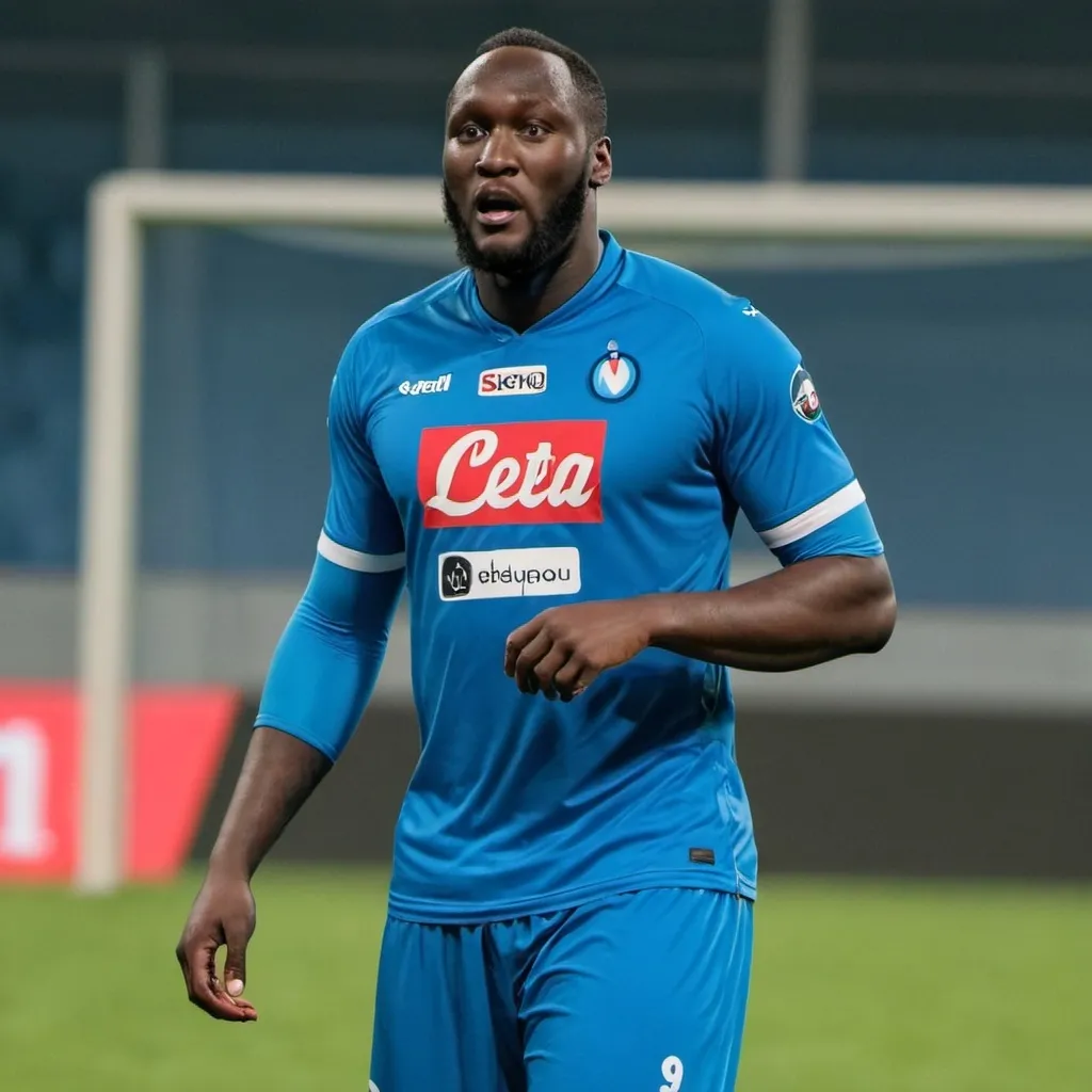 Prompt: Lukaku maglia del napoli 