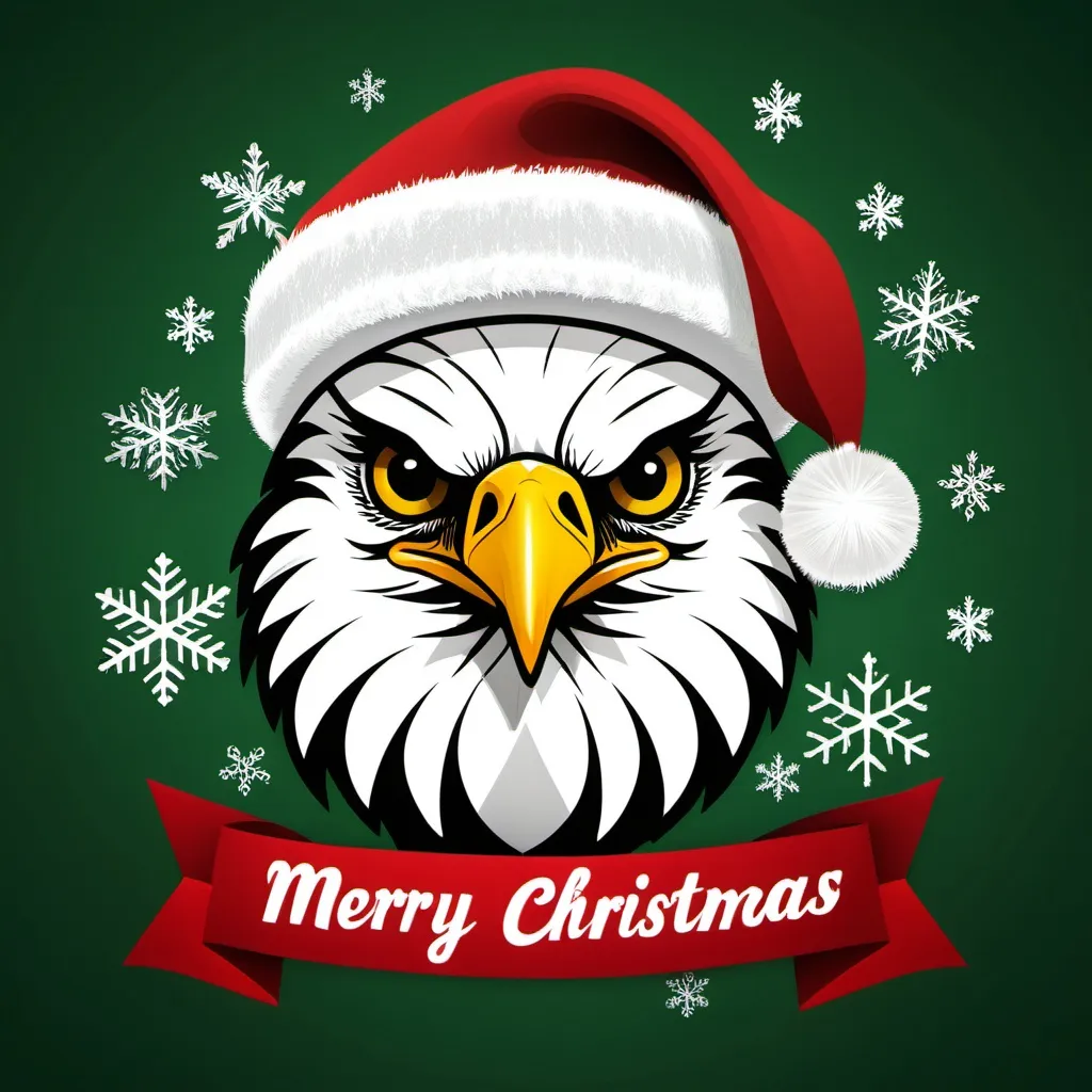 Prompt: hawks janitorial christmas logo merry christmas