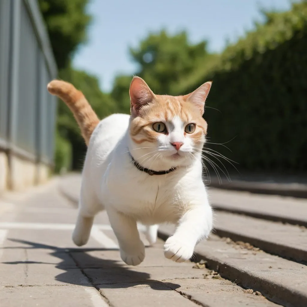 Prompt: e.g, cat running
