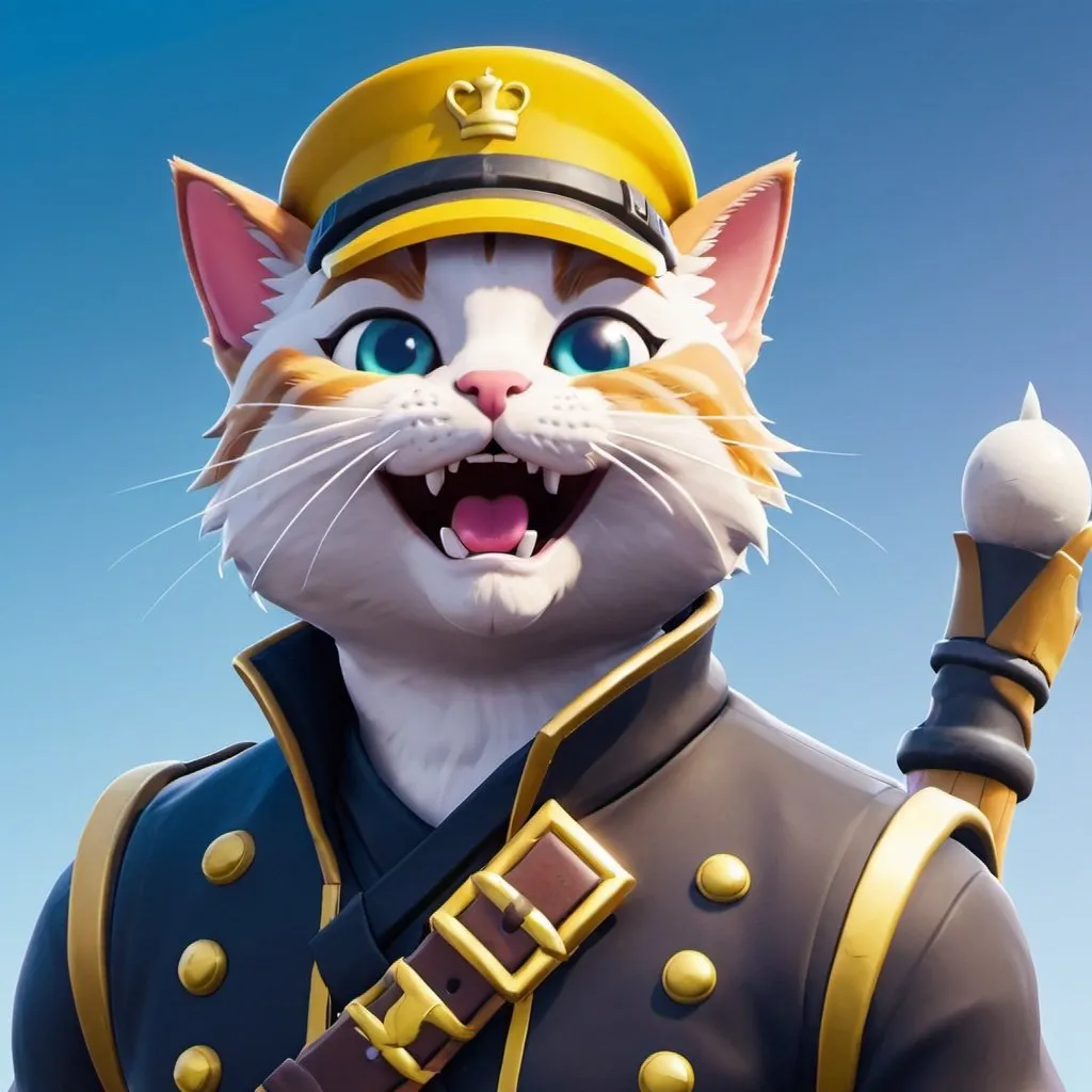 Prompt: we got a #1 victory royal cat fortnite