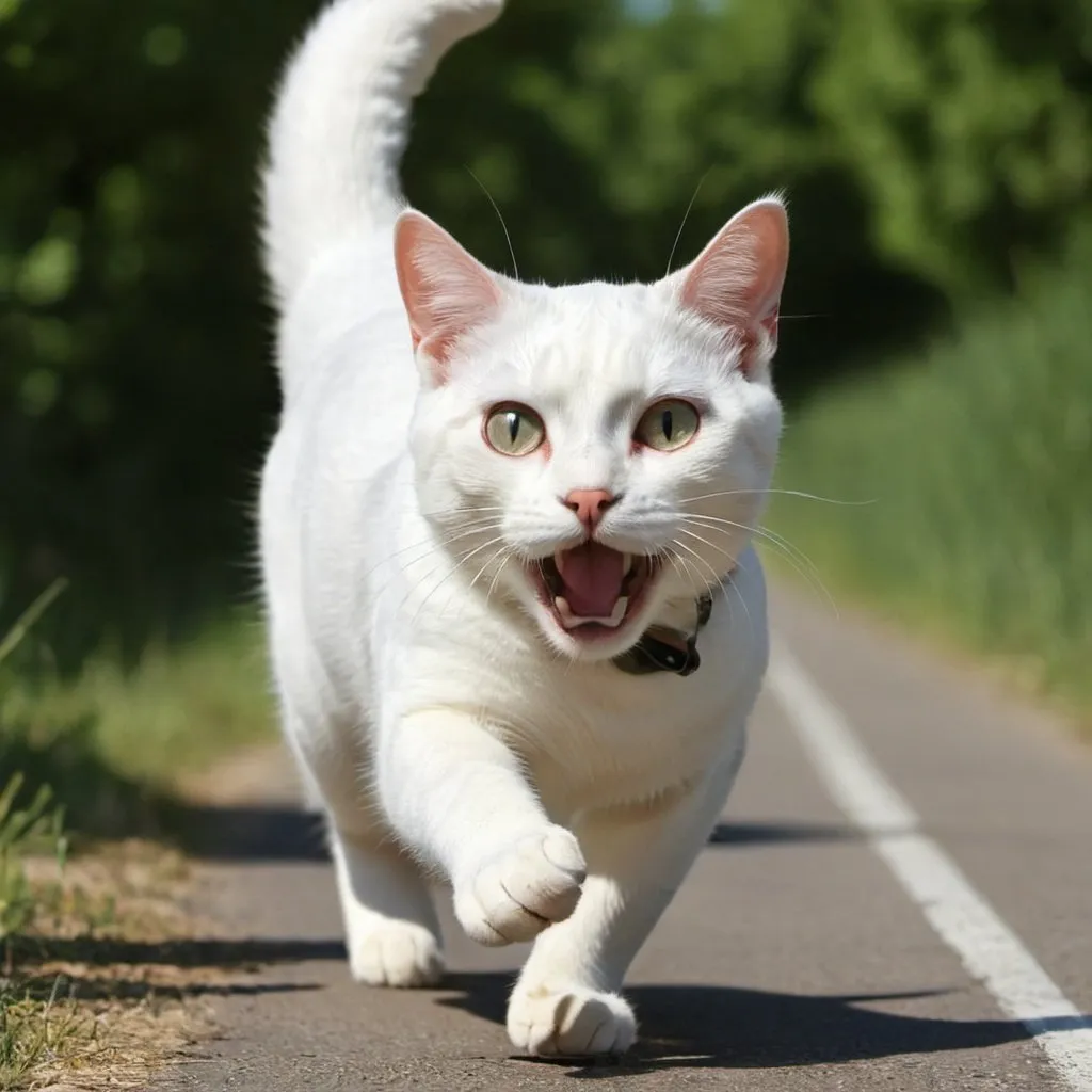 Prompt: e.g, cat running
