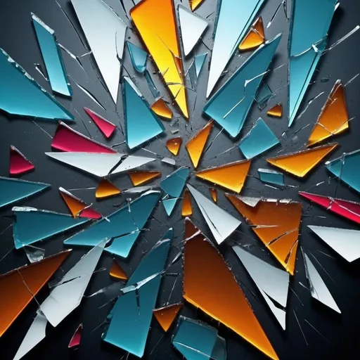 Prompt: colurful abstract image like broken glass shards