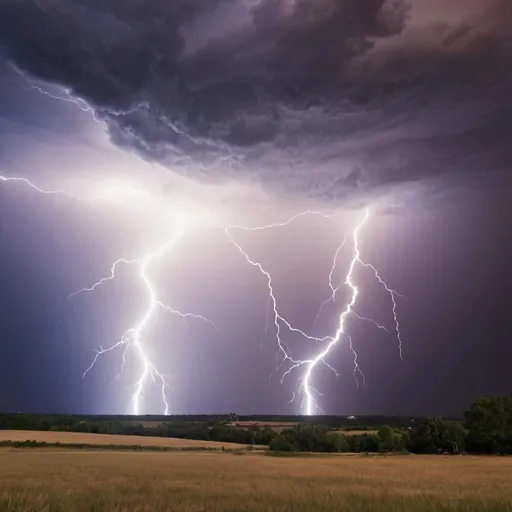 Prompt: thunder bolts and lightening very very frightening me