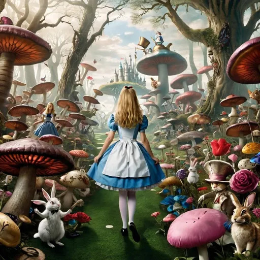 Prompt: Alice in wonderland