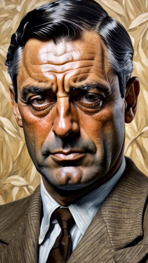 Prompt: detailed portrait of Cary Grant in the oil-painting style of Lucien Freud
