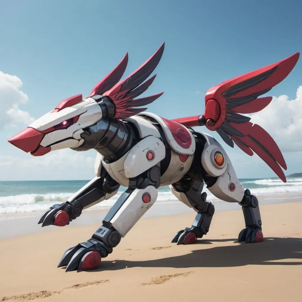 Prompt: True Future Power, Legend Warrior, Bold Mapppet, Floppy Ears, Wild Energy Tank, Wings of Barrier Beaches