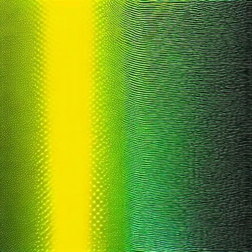 Prompt: fluid green waves-wavy, on yellow backdrop