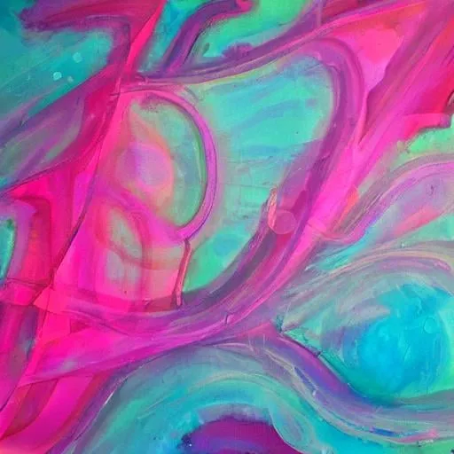 Prompt: Pink Abstract Art