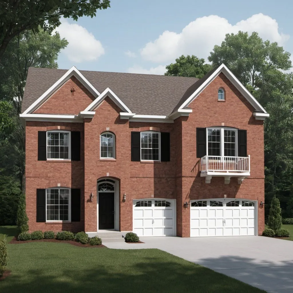 Prompt: Standard Plan, 38462-7120, 2-Story, Brick