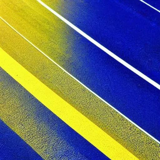 Prompt: Crisp, Wavy Yellow Blue Lines