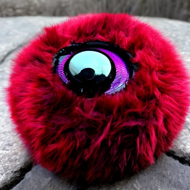 Prompt: Red, Rage Addictive, Purple_Eyes, Fuzz Ball, Leech of da' Hillz