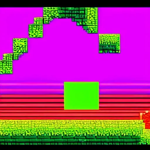 Prompt: Lime Green <ShortStop> Pixel Wave, Cursed Radiance, Lizard Arizona MineStone RPG, 1980s