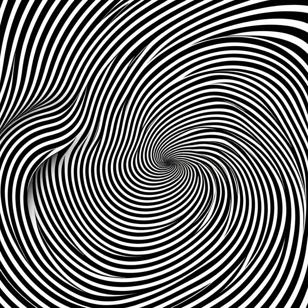 Prompt: Black and White Lines, 70s Hypnotic Illusion Patterns, Line Art, Intense Spiral, black and white line, Small Lines, Incredible Detail, Achromatic, Pattern Diffusion 1.30, vrs