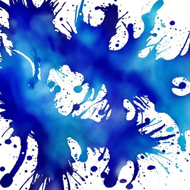 Prompt: Blue Ink Splash