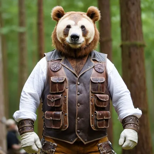 Prompt: Bear, Vest, Hollowback Gear Metal Event of WildG, by Andrew Pennett