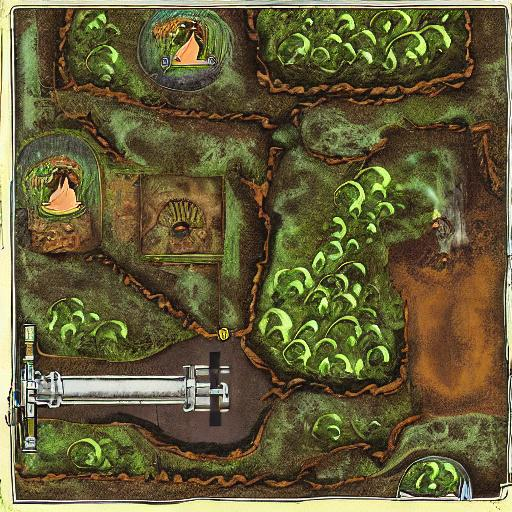 Prompt: lowercase, Sewer Isolation, Green Moss Tunnel, North of Lotus of Luck, Brown Water, Pipes, Water Swift, Murky Opposition 