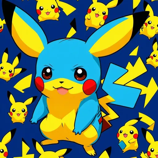 Prompt: Pikachu (Blue)