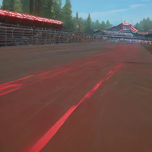 Prompt: Red Plastic Pole Speedway