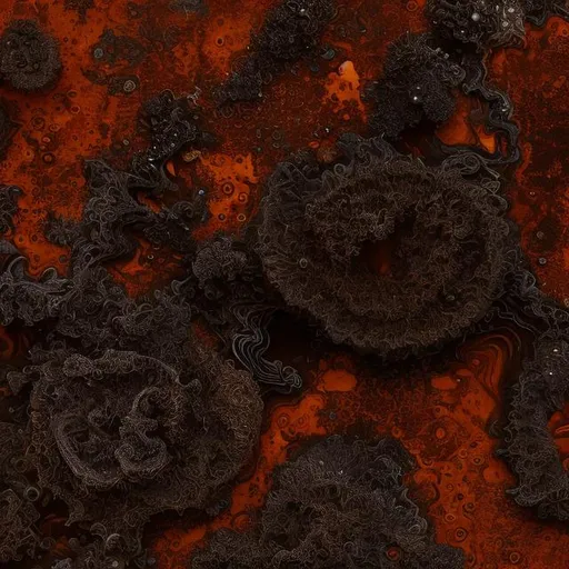 Prompt: Freeform ferrofluids, beautiful dark chaos, swirling tones of umber, sepia and rust --ar 3:4 --iw 9 --q 2 --s 1250 