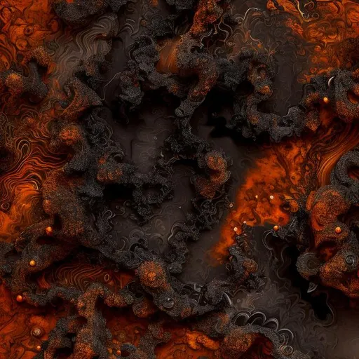 Prompt: Freeform ferrofluids, beautiful dark chaos, swirling tones of umber, sepia and rust --ar 3:4 --iw 9 --q 2 --s 1250 