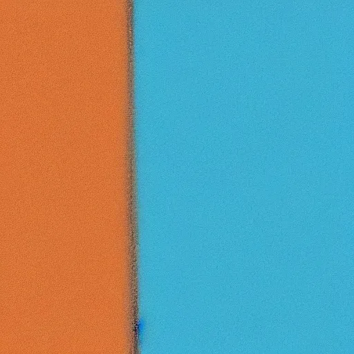 Prompt: Orange Blue Minimalist, Rough/Nonium by Albert Strone